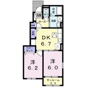 ハクモクレンB棟の間取り画像