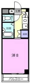 バロンズマンションの間取り画像