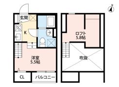 フルーリール那珂の間取り画像
