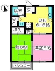 第5的野コーポの間取り画像
