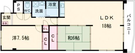 サンセール勝部の間取り画像