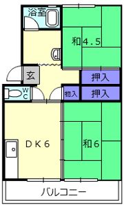 上浜団地2号棟の間取り画像