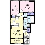 ペア オーチャードAの間取り画像