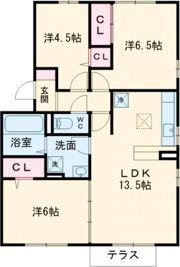 ラパン学研台 B棟の間取り画像
