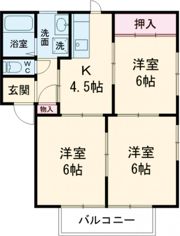 シャトーエレガンス Bの間取り画像