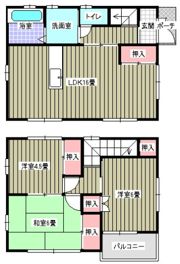 エーデルハイム新湯野Ⅱの間取り画像