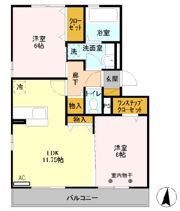 レイク南風の間取り画像