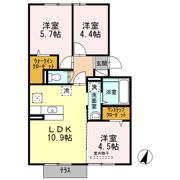 リアン ド ファミーユ B棟の間取り画像