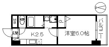 アリエス室見の間取り画像