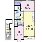 フェリーチェ鵜木Ⅱの間取り画像
