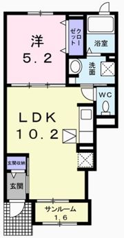 マロンガーデンBの間取り画像