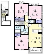 ラ ナチュールⅠの間取り画像