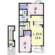 プラッツ渡里Aの間取り画像