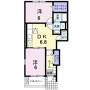 プラッツ渡里Bの間取り画像