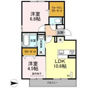 D-room笹山ヒルズの間取り画像