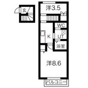 sacraleサクラーレ西古川の間取り画像