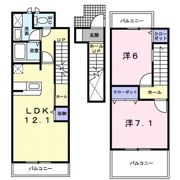 フレンドリ－・エデン・Bの間取り画像