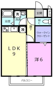 セジュールコウハナAの間取り画像