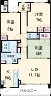 Brillia南草津駅前の間取り画像