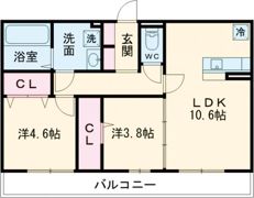 イオメール折尾 A棟の間取り画像