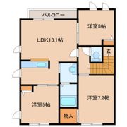 ニューパークⅧ Cの間取り画像
