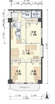エクセレント岩沼の間取り画像