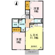 サニーハウス上今井 ABの間取り画像