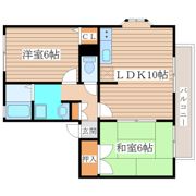 ジョイフル市名坂Aの間取り画像