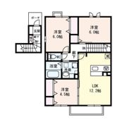 フローリッシュ瀬田Aの間取り画像