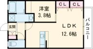 クレイドル栗生の間取り画像