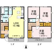 セジュール楪の間取り画像