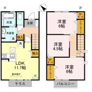 メゾネットコスモの間取り画像