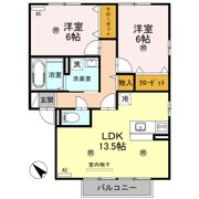 リビングタウン貴生川 A棟の間取り画像