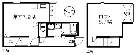 POLARIS STAR周船寺の間取り画像