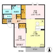 ラフレ仲道 Hの間取り画像
