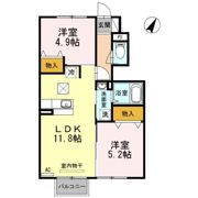Dーroom階上 Bの間取り画像