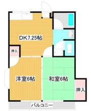 クレッセント大坪の間取り画像