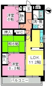 ルミエール諸岡の間取り画像