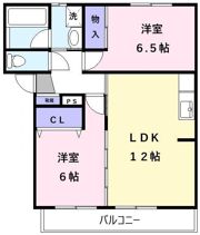 ハイツレインボーの間取り画像