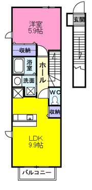 HILTON910 Cの間取り画像