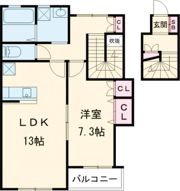 クレールヒロセⅡの間取り画像