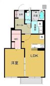 フラワｰハートA棟の間取り画像