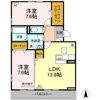 グランビア Bの間取り画像