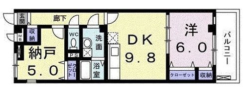 KB．メゾンロータスの間取り画像
