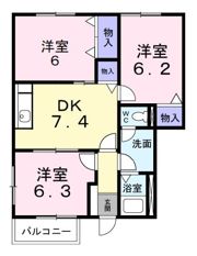 ラフォーレⅢAの間取り画像