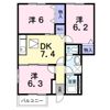 ラフォーレⅢAの間取り画像