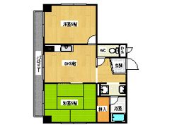 タウンコーポくつかけの間取り画像