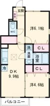 ソレイユ西向日Aの間取り画像
