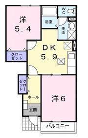 ベニール天神Bの間取り画像