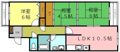 ヴェルデ三番館の間取り画像